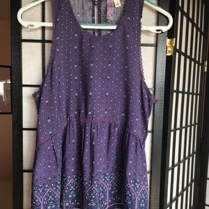 Alya brand pretty spring/summer unique purple tank top